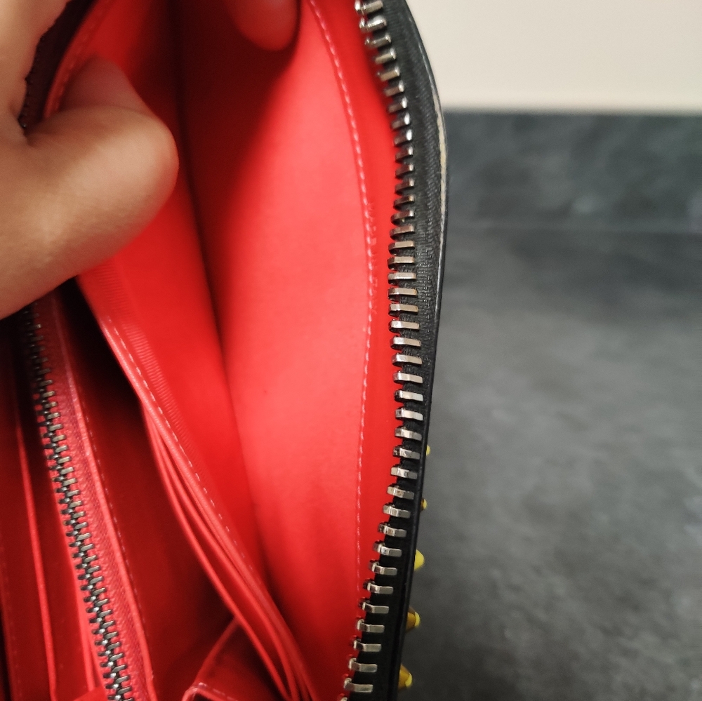 Christian Louboutin blue spiked zippy wallet - Picture 11 of 14